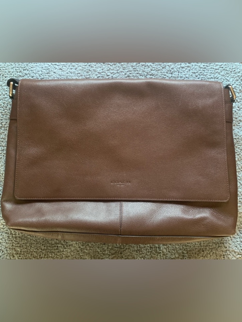 Coach Charles Leather Messenger Bag in Mahogany (Dark Brown) Style F54792